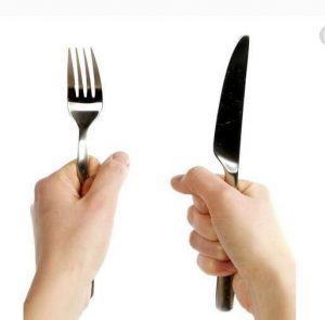 Knife and fork use Raiders